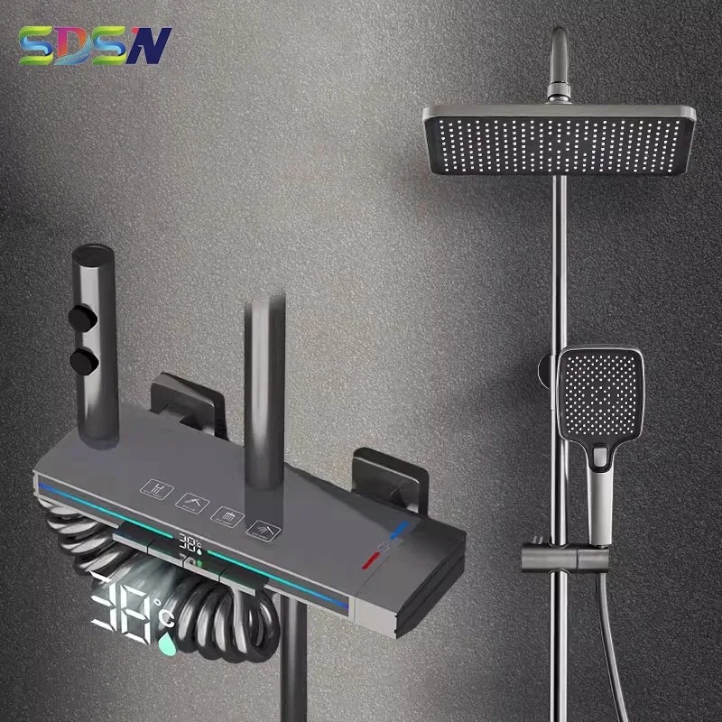 Newly Led Digital Shower Set with Ambient Light Piano Shower System ...