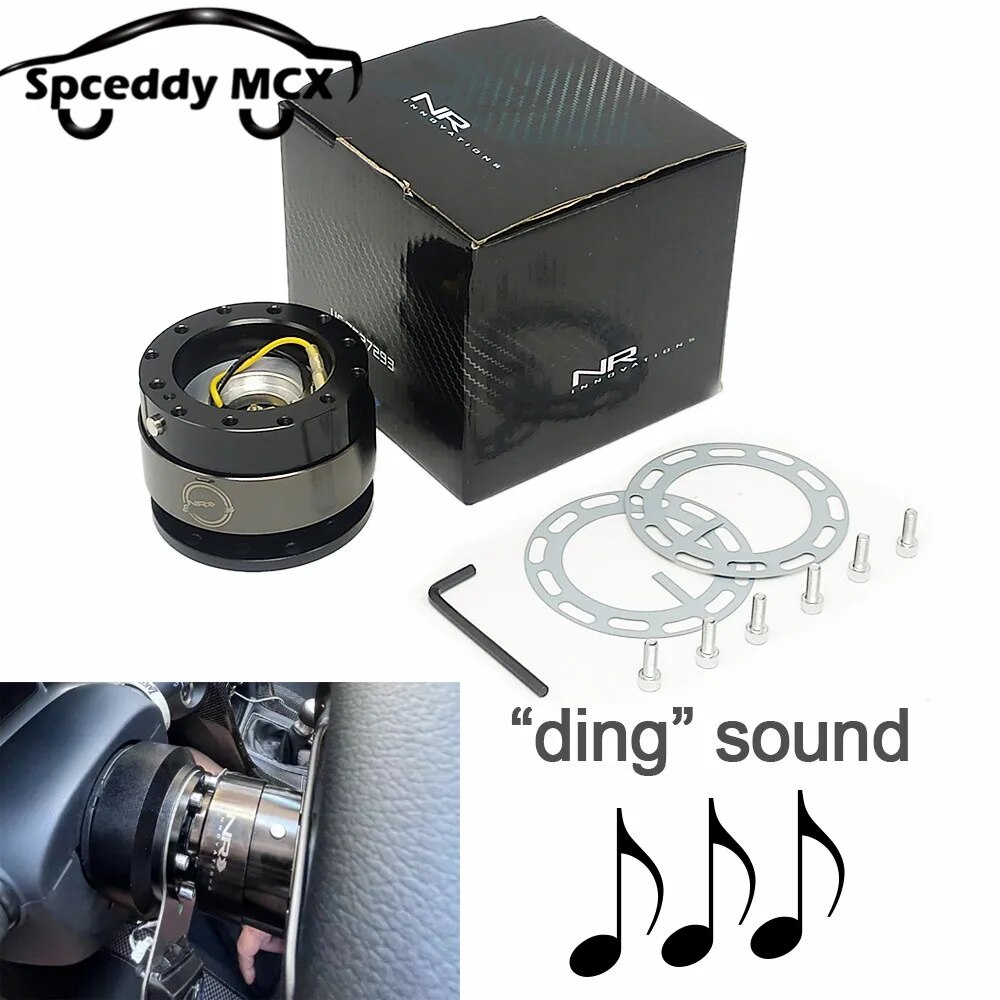 84E Car JDM NR LOGO Ding Sound Steering Wheel Quick Release Hub Adapter