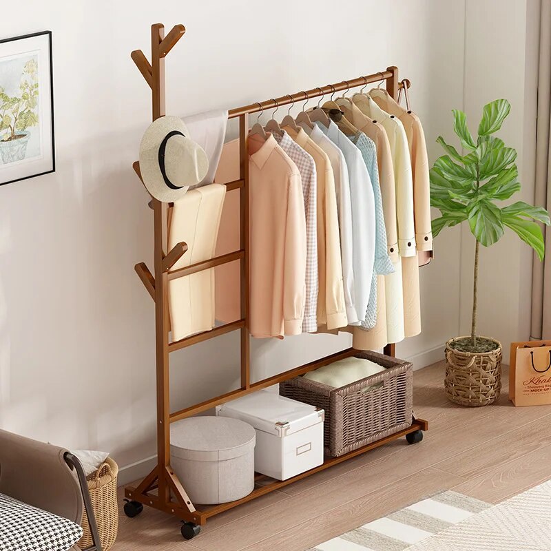 95m Indoor Simple Clothes Rack Multifunctional Clothes Hanger Tree ...