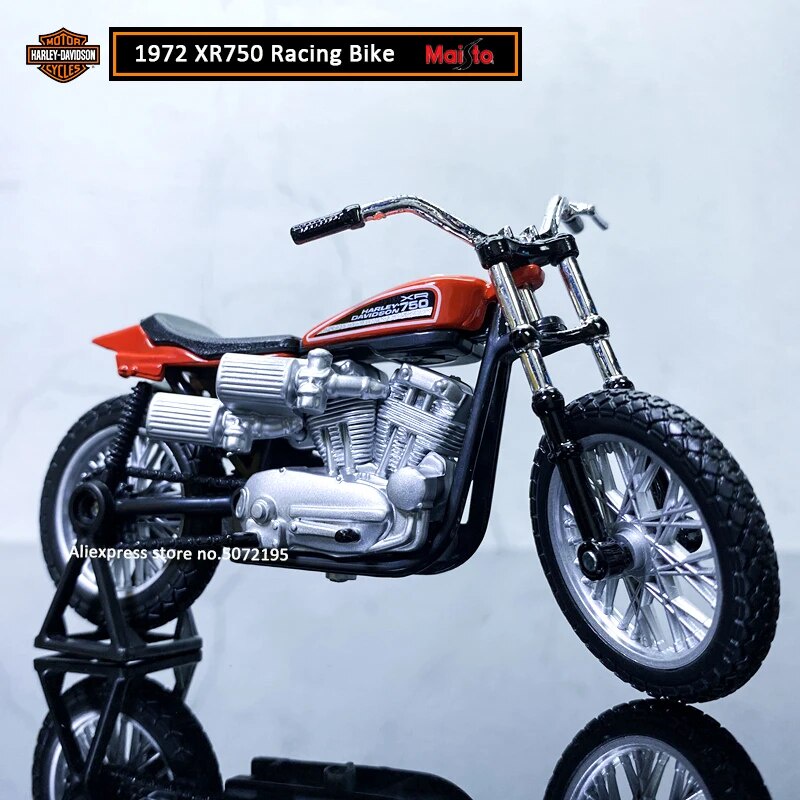 29f Maisto 118 HARLEYDAVIDSON 1972 XR750 Racing Bike Alloy Diecast Motorcycle Model Workable
