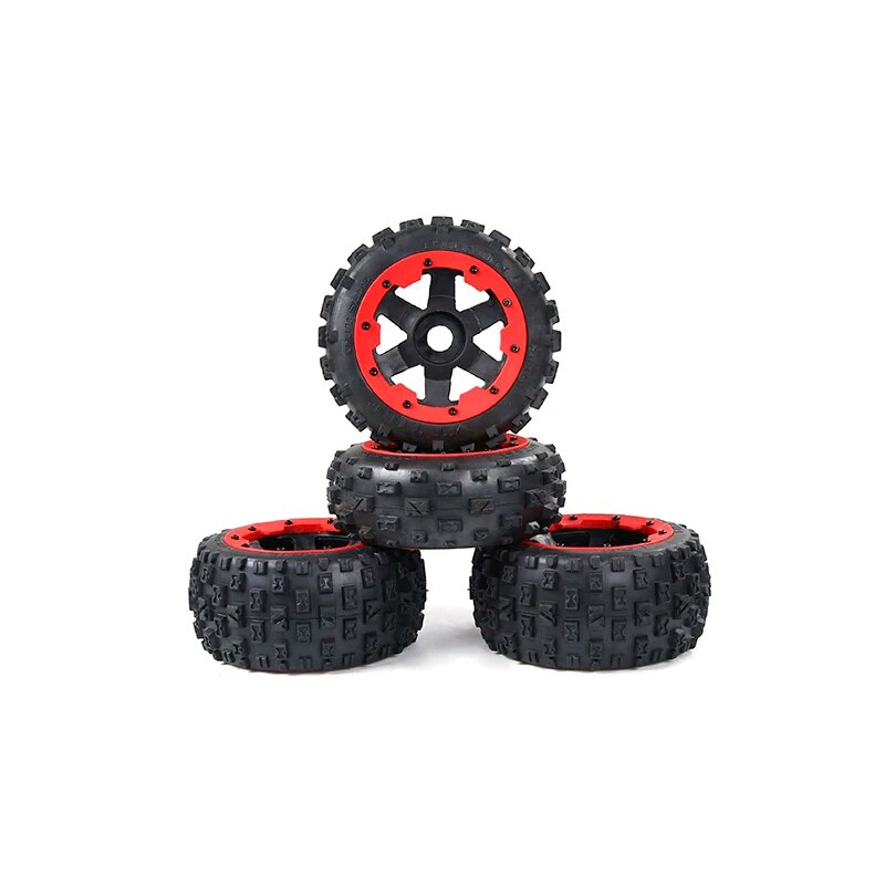 90j Front and Rear Knobby Bowtie Tires on Rims for HPI Baja 5B Rovan ...