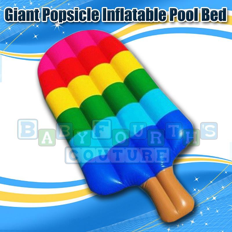 Giant Popsicle Inflatable Pool Bed Floating Island Swimming Board air
