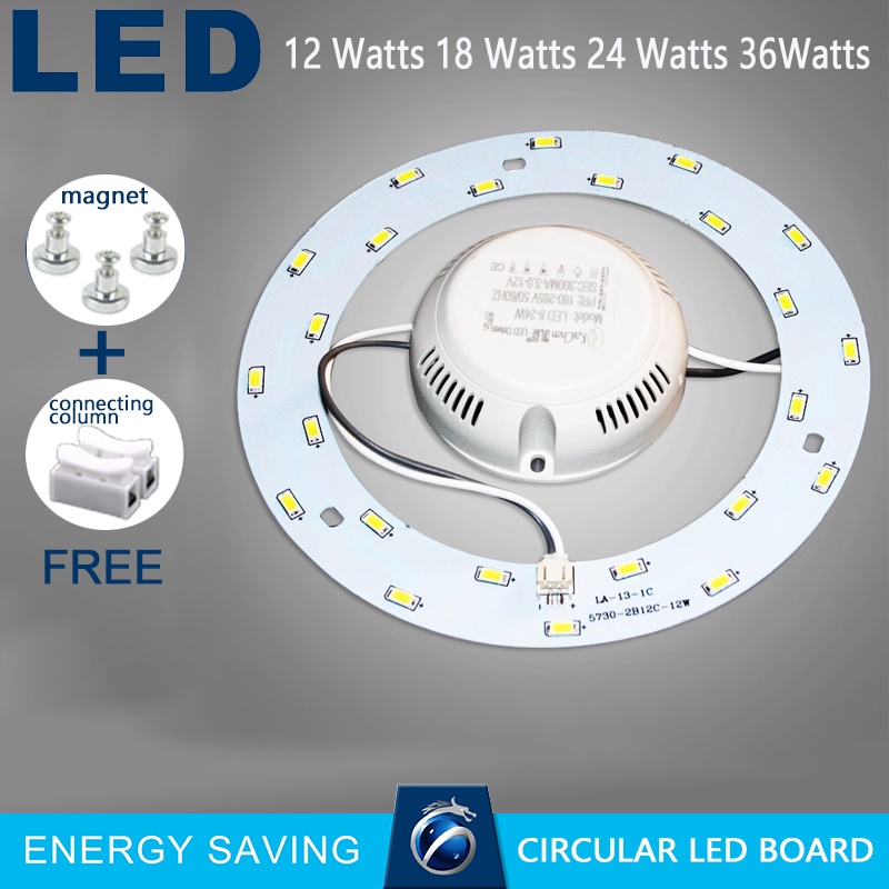 Circular Energy-Saving LED Lamp Plate Replacement Board Bulb for ...