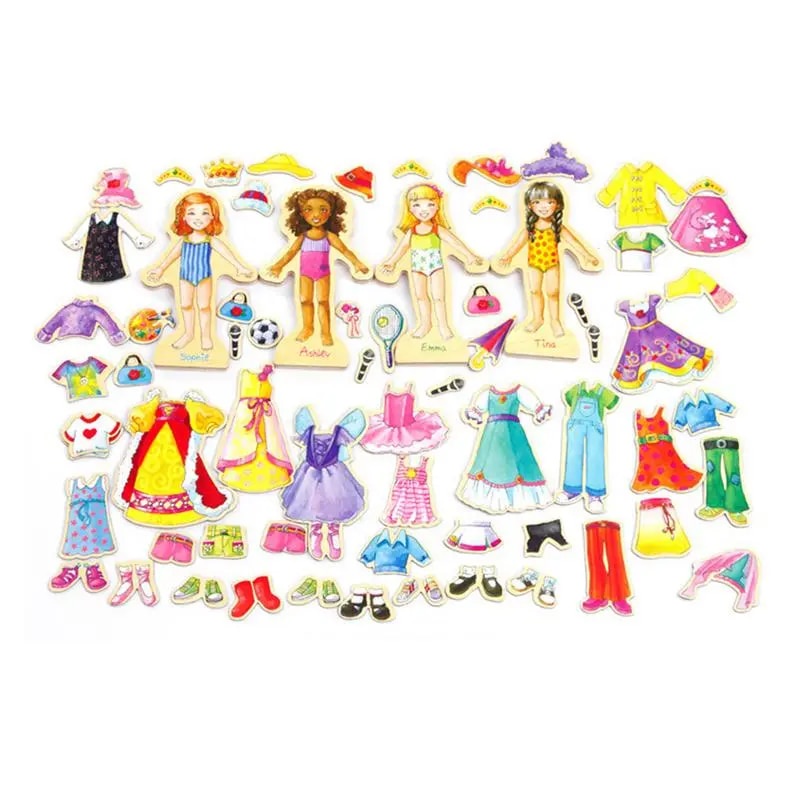 47A Magnetic Dressing Toys Princess Paper Dolls For Girls Magnetic ...