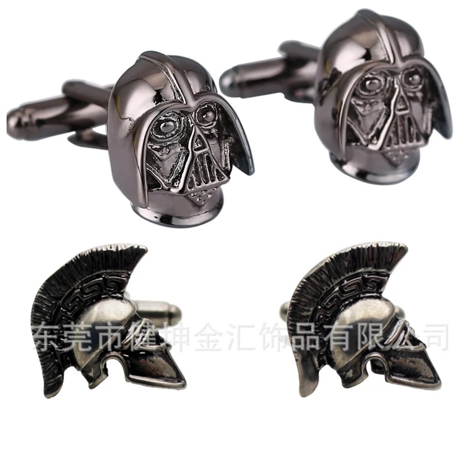 36x 10pairs/lot Ancient Rome Warrior Helmet Cufflinks Retro War Mask ...