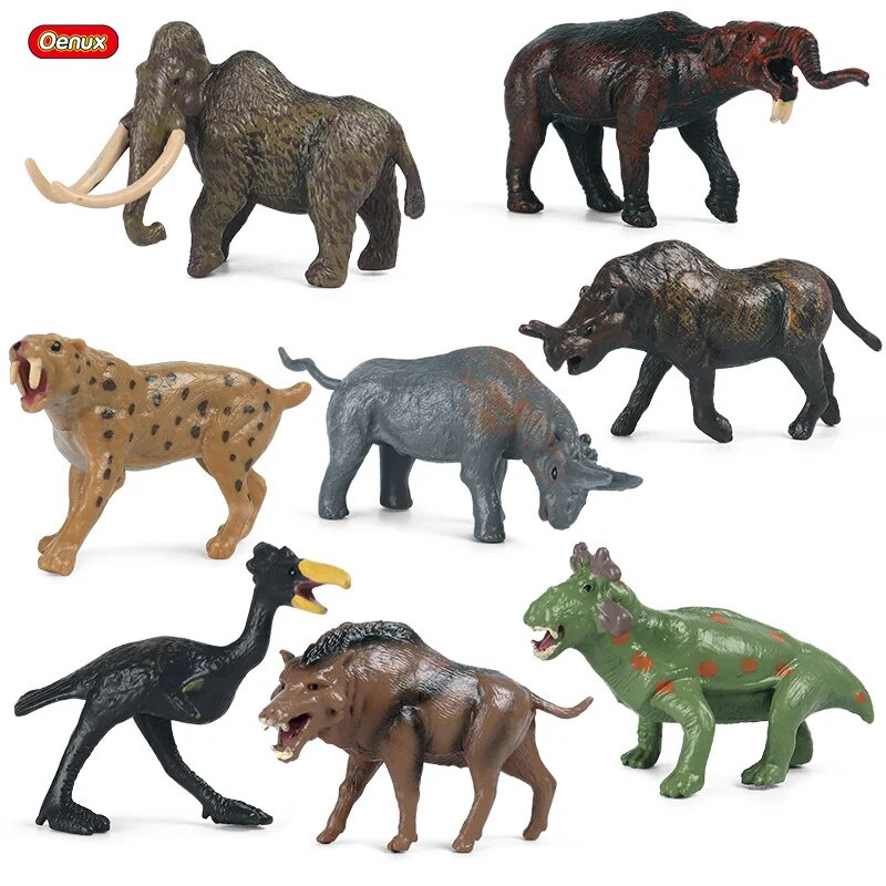 353 Oenux Mini Ancient Prehistory Wild Animals Sabre-toothed Tiger ...