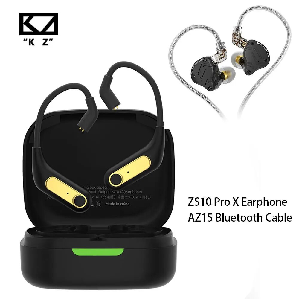 ZS10 PRO X KZ AZ15 in Ear HiFi IEMs Music Bass Headset Wireless Bluetooth compatible 5.2 Head V