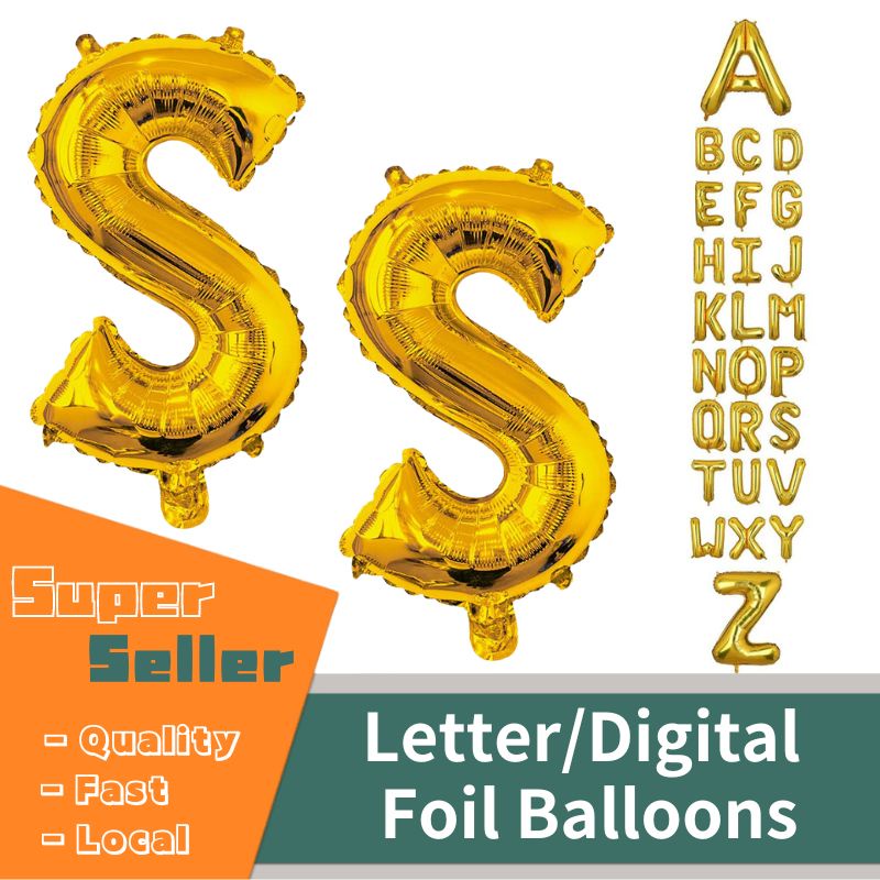 Balloon 16 inch Letter/Digital Foil Balloons Party Decoration AZ