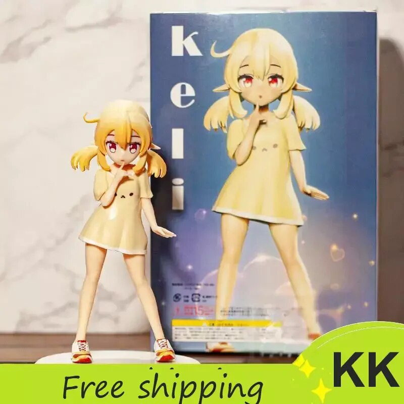 ♨18cm Genshin Impact Anime Figure Klee GK Dress Kawaii Cute Girl ...