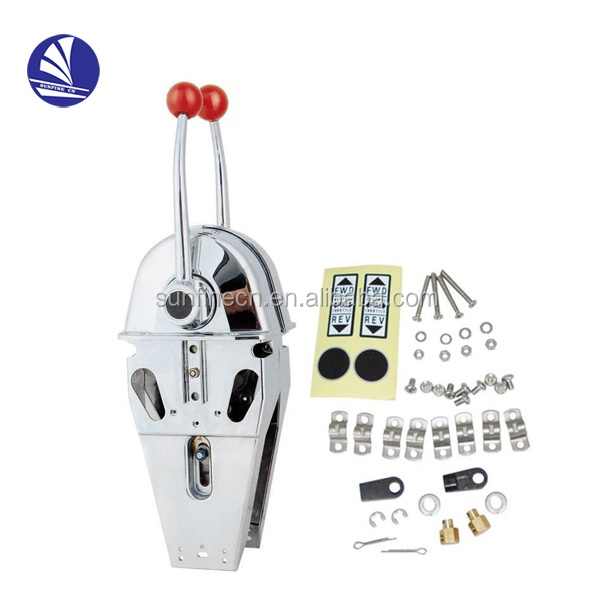 MARINE part boat push pull cable Double Twin Lever Engine Control fish