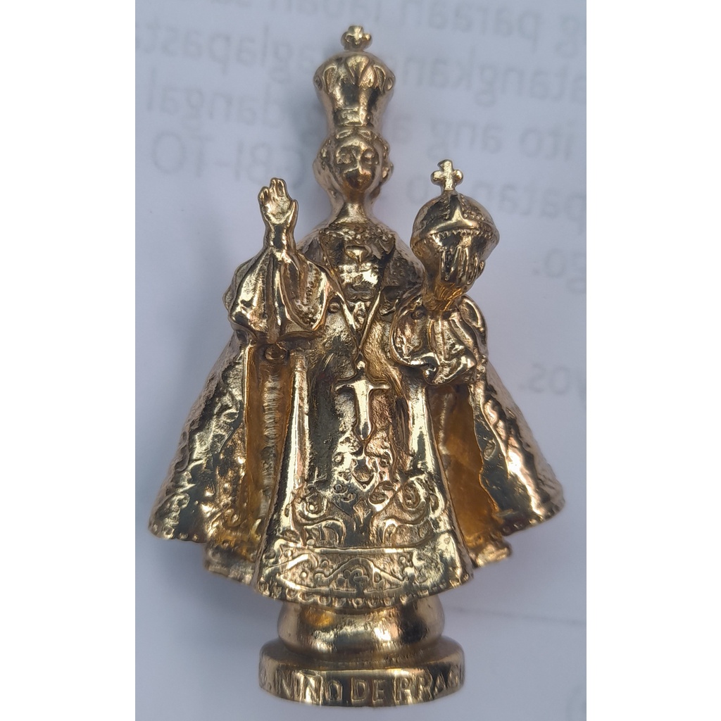 Sto Nio de Prague 3inches solid brass | Shopee Philippines