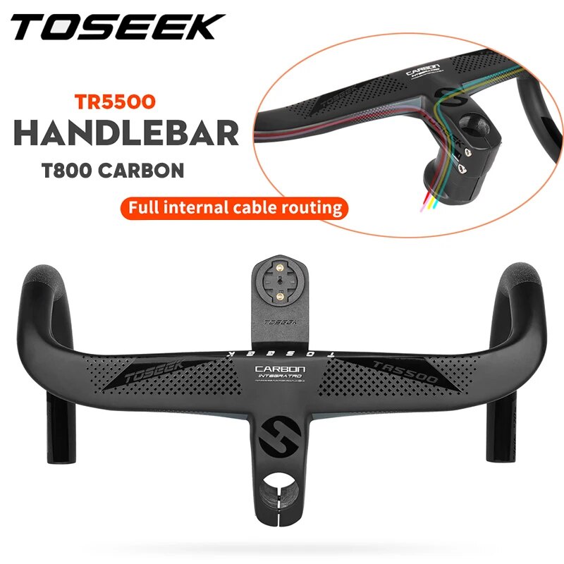 TOSEEK Road Bike Integrated Handlebar Internal Cable Routing Full