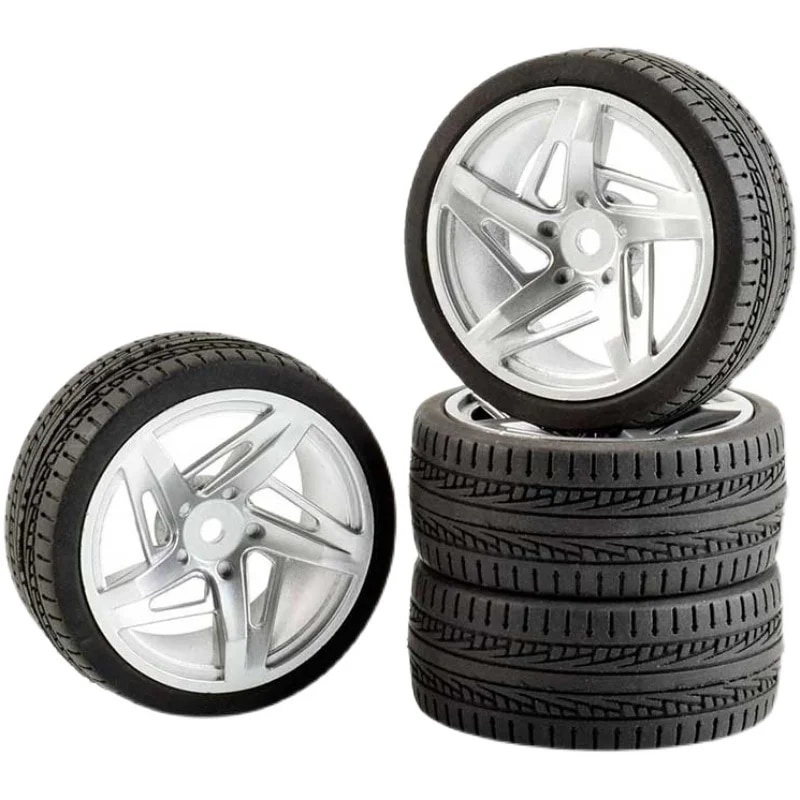 64mm 1 10 RC Racing Car Tires On Road Touring Drift Car Tyre Wheel For Tamiya TT01 TT02 XV01