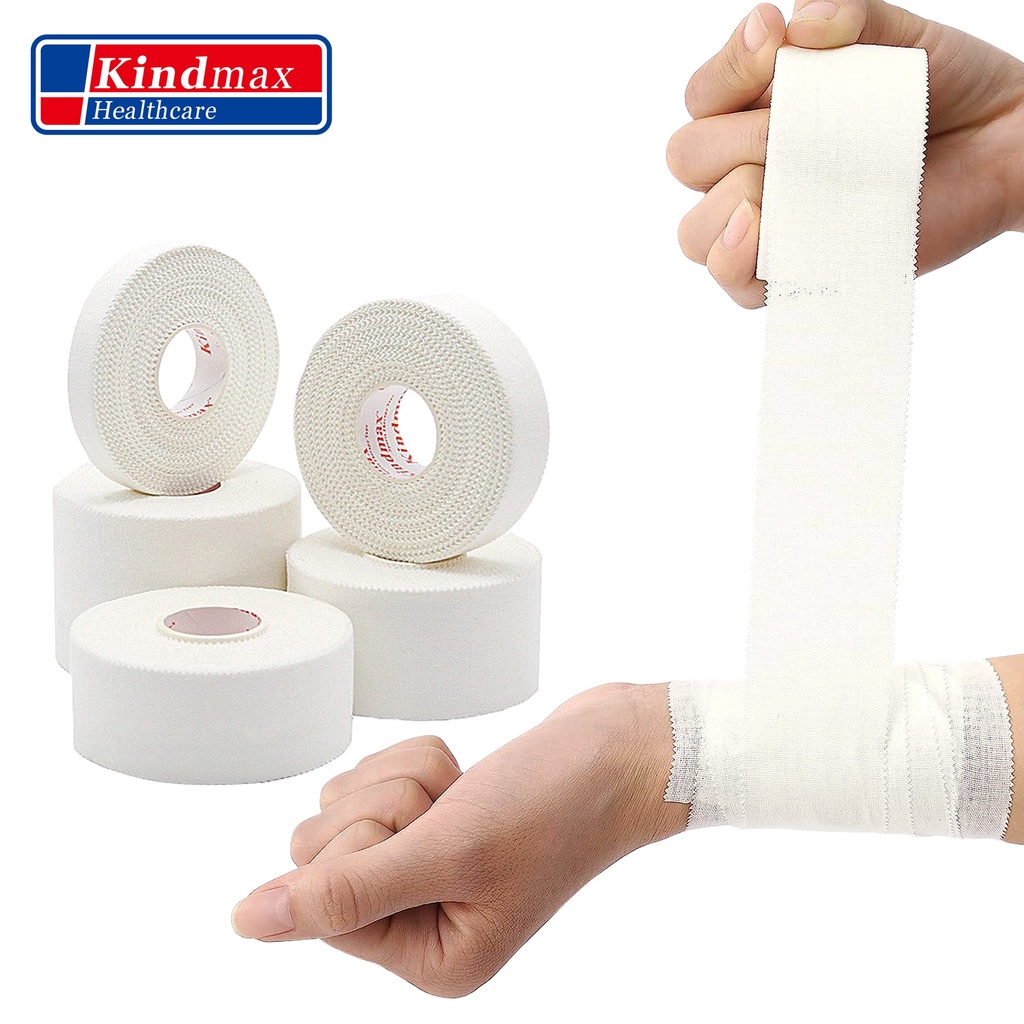 Kindmax Sports Tape 1.35cm*13.7m White Athletic Bandage for Trainers