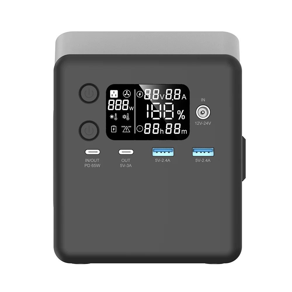 LiFePO4 Battery Emergency Solar Generator Rechargeable Backup Power ...