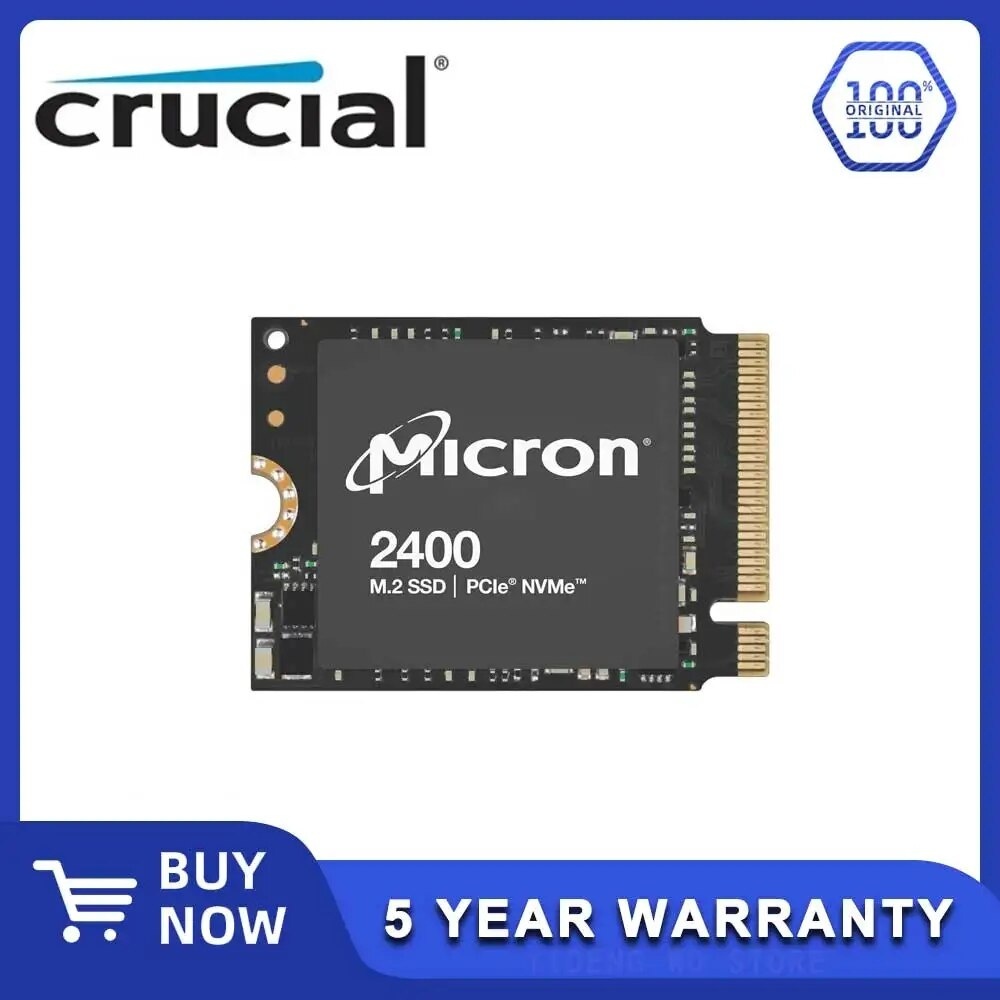 ▷Crucial Micron 2400 M.2 2230 SSD 2TB 1TB 512GB NVMe PCIe Gen4 x4 