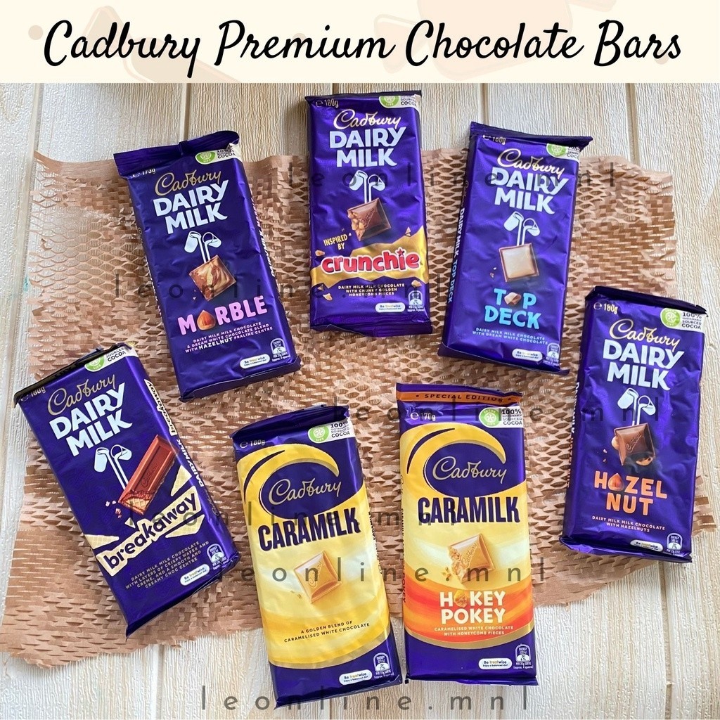 Cadbury Dairy Milk Premium Chocolate Bars Breakaway Marble Caramilk