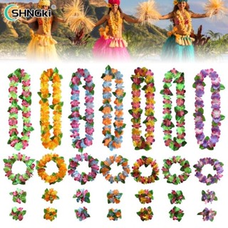 Hawaiian Party Artificial Flowers leis Garland Necklace Hawaii