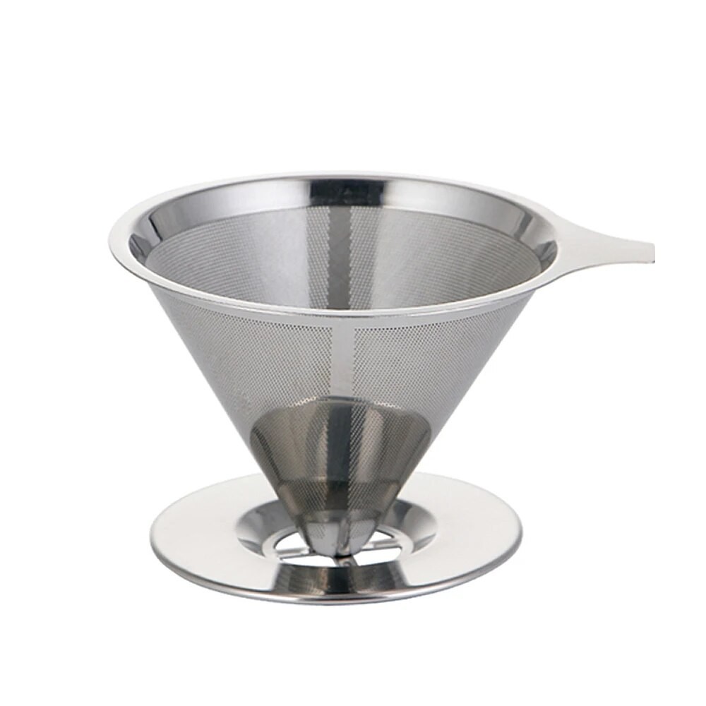 Stainless Steel Coffee Filter Pour Over Funnel Brew Drip Tea Metal Mesh