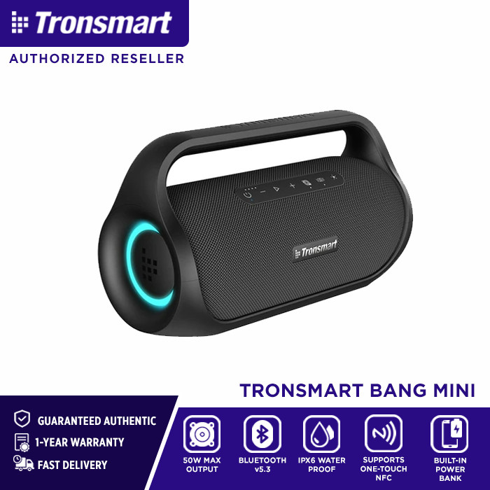 Tronsmart Bang Mini 50W Portable Party Speaker, SoundPulse Audio ...