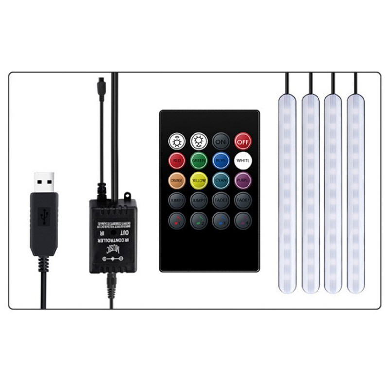 Voice control decorative RGB car LED interior ambient atmosphere lamp ...