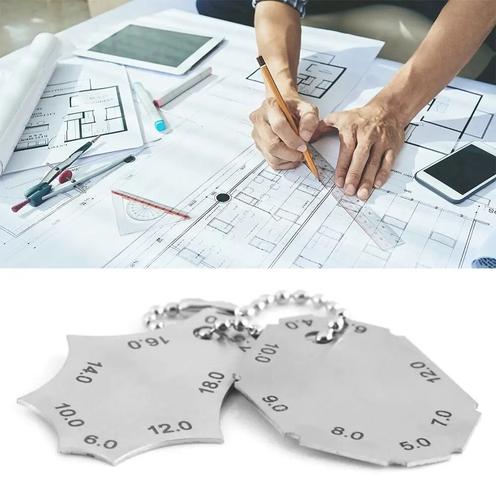 ♚Inspection Ruler Fillet Weld Seam Gap Gage Measuring Ruler Fillet Weld ...