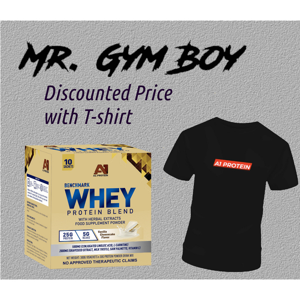 Whey Protein BenchMark Protein Blends - 10 Sachet with fat Burner (L ...