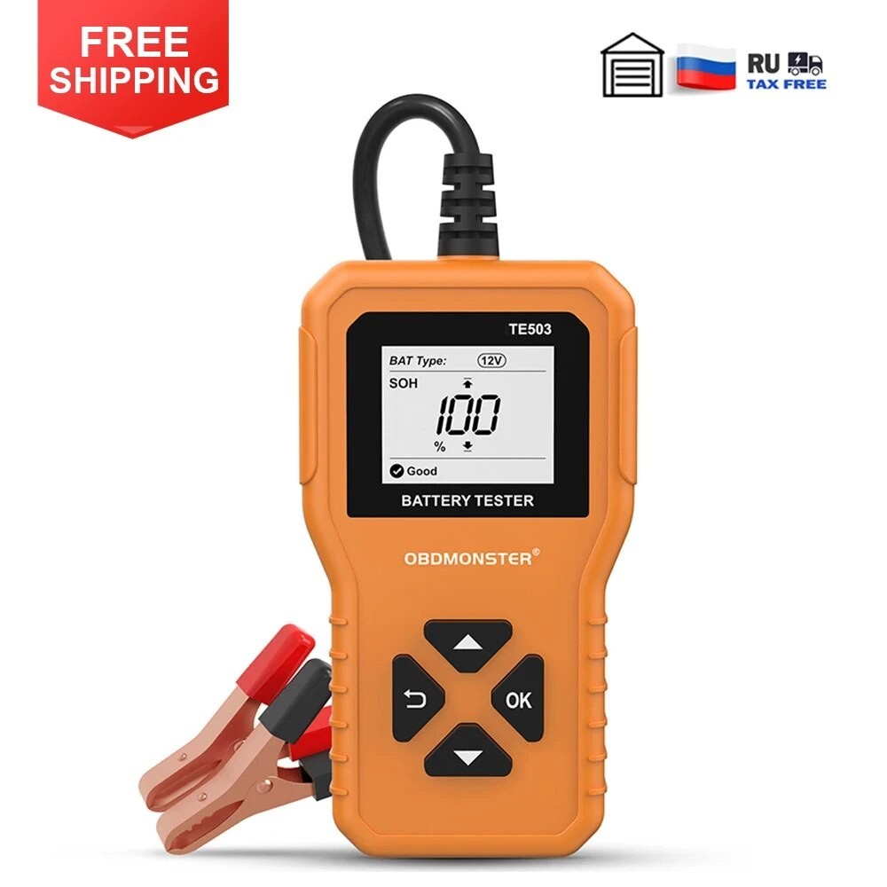 ☑OBDMonster BM550 Car Battery Tester 6V 12V 24V 1002000 CCA Battery