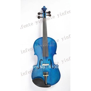 blue color 4/4 New 4 string Electric Acoustic Violin Solid Wood Nice ...