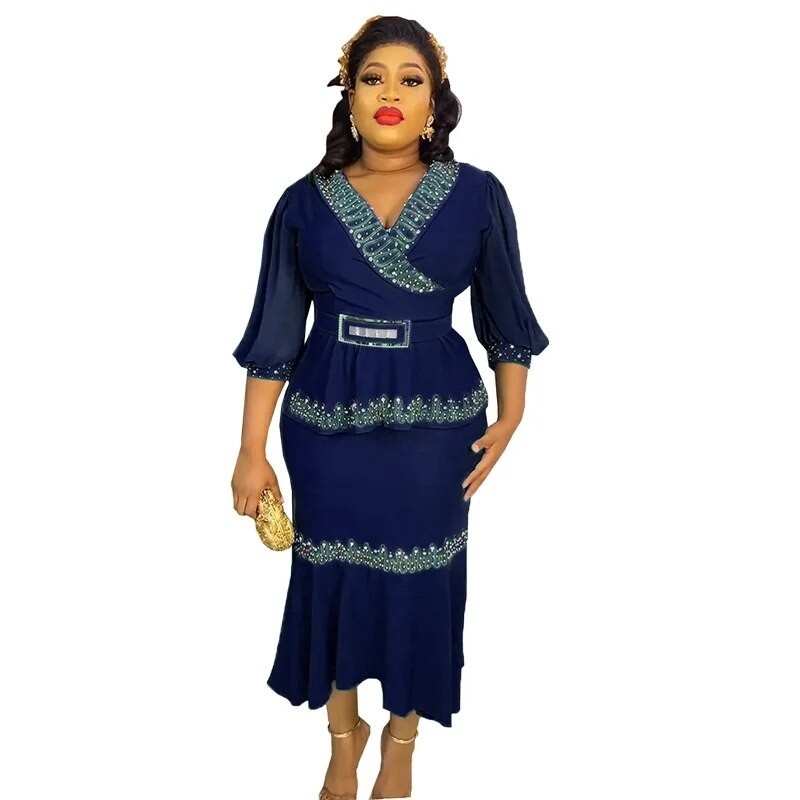 16M Plus Size African Party Long Dresses for Women 2023 New Dashiki ...