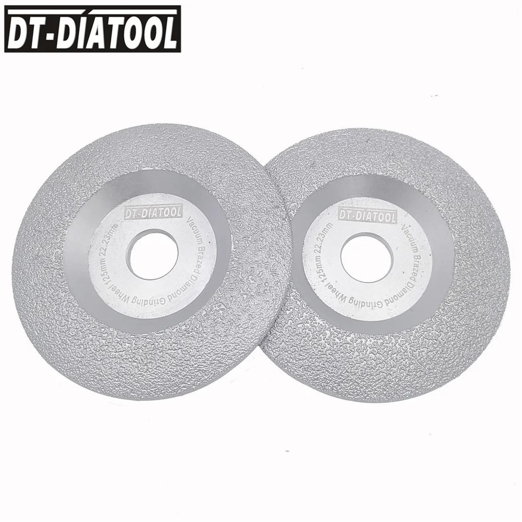 ♛DT-DIATOOL 2 units Diameter 125mm Vacuum Brazed Diamond Disc Grinding ...