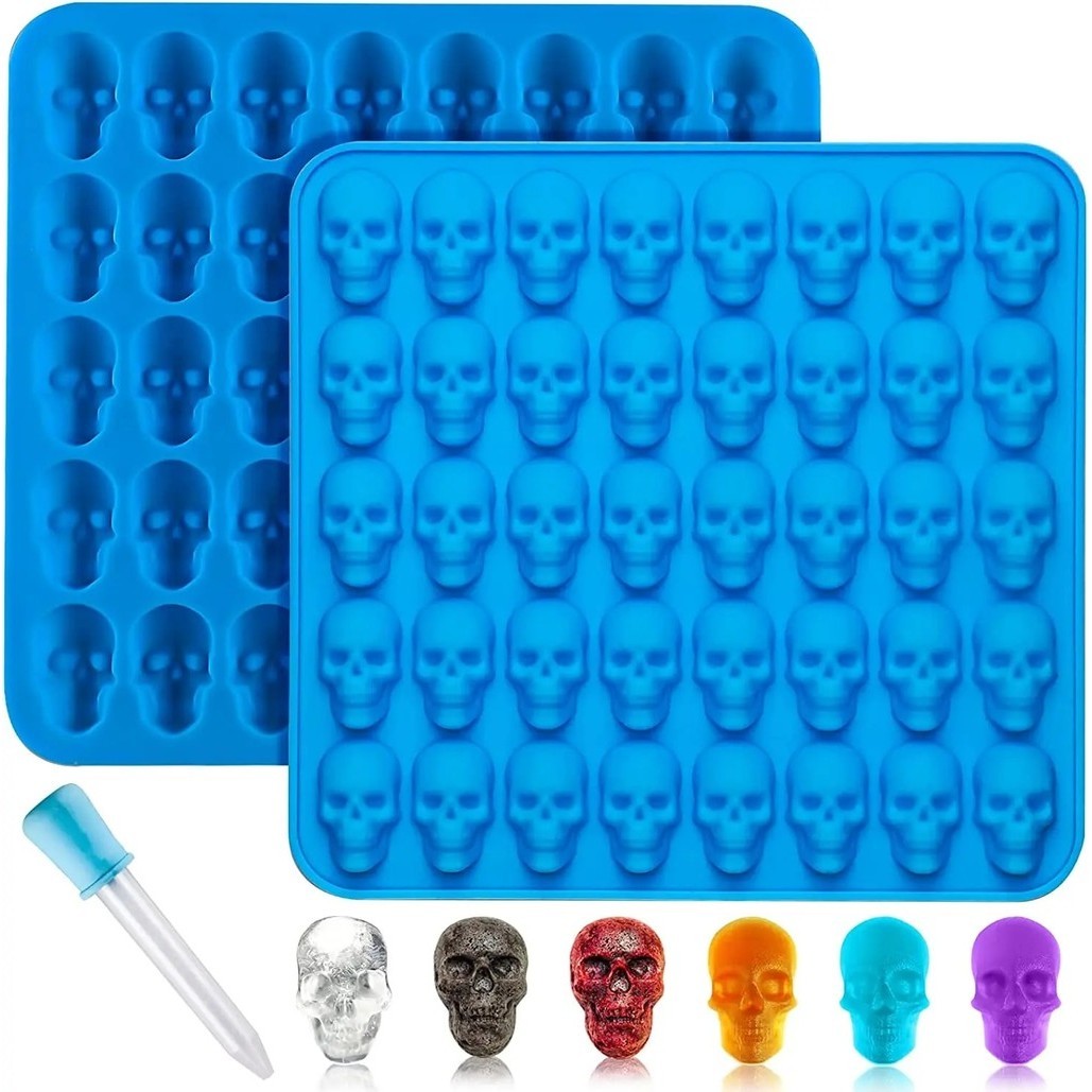 2024.special offer Kitchen Silicone Gummy Skulls Candy Jello Mold Ice