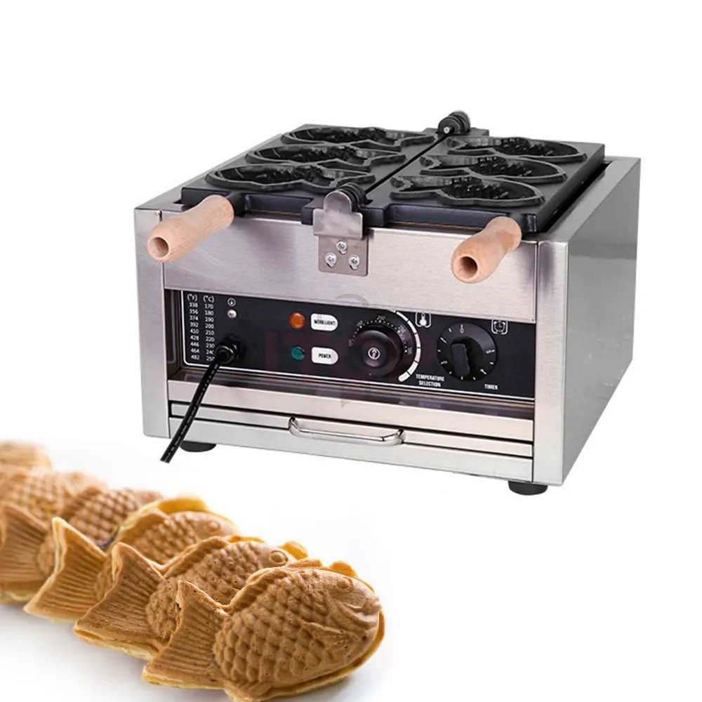 1FWE Small Fish Shape Cake Ice Cream Cone Waffle Making Machine ...