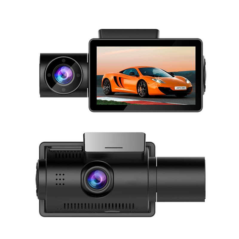 Vehicle Driving Recorder 3.0 inch Screen dual lens car camera dvr Front ...