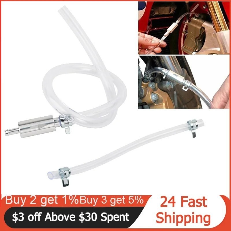 Clutch Brake Bleeder Hose One Way Valve Tube Motorcycle Car Hydraulic ...