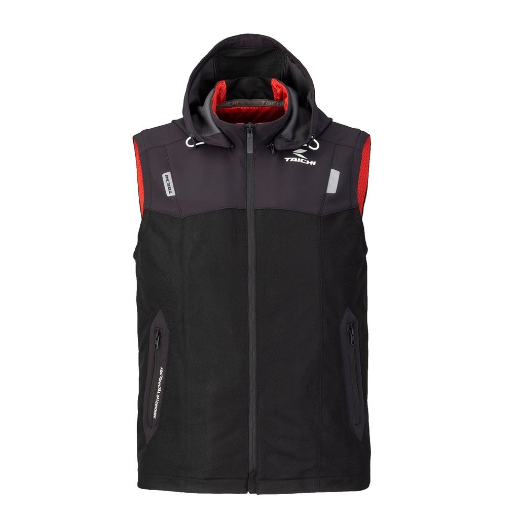 RS TAICHI Men's Motorcycle Half Mesh Riding Jacket RSJ337 Protection ...