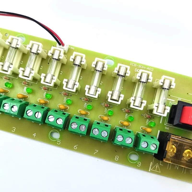 9-way Output Distribution 5V 12V 24V DC PCB Board Terminal Block para ...