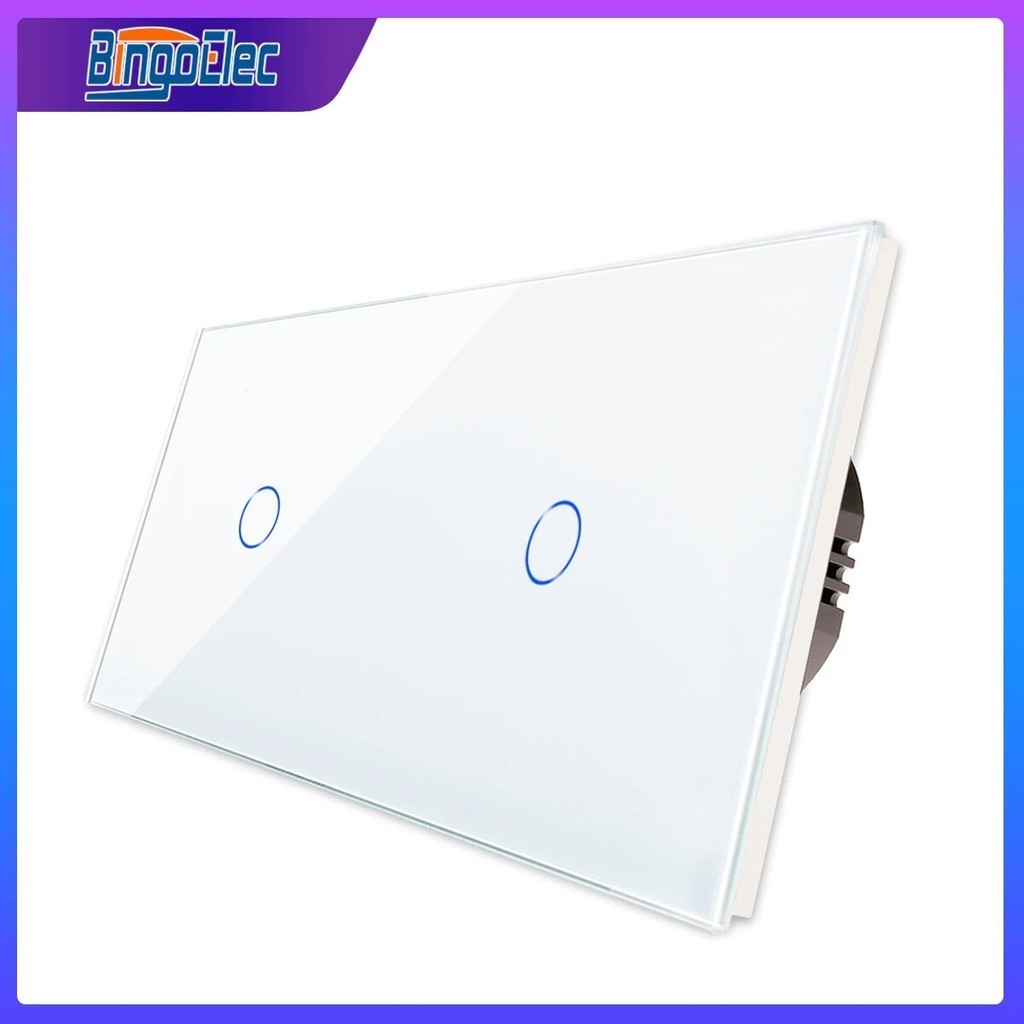 Bingoelec Touch Switch Double Light Switch Touch Sensor Wall Switch