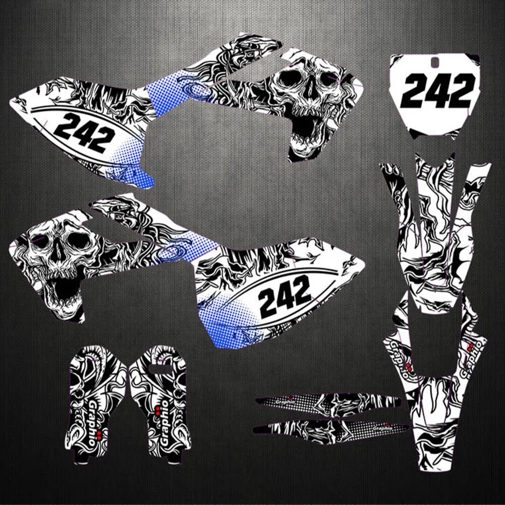 51G Motocross Customized numbers name 3M GRAPHICS BACKGROUNDS DECALS