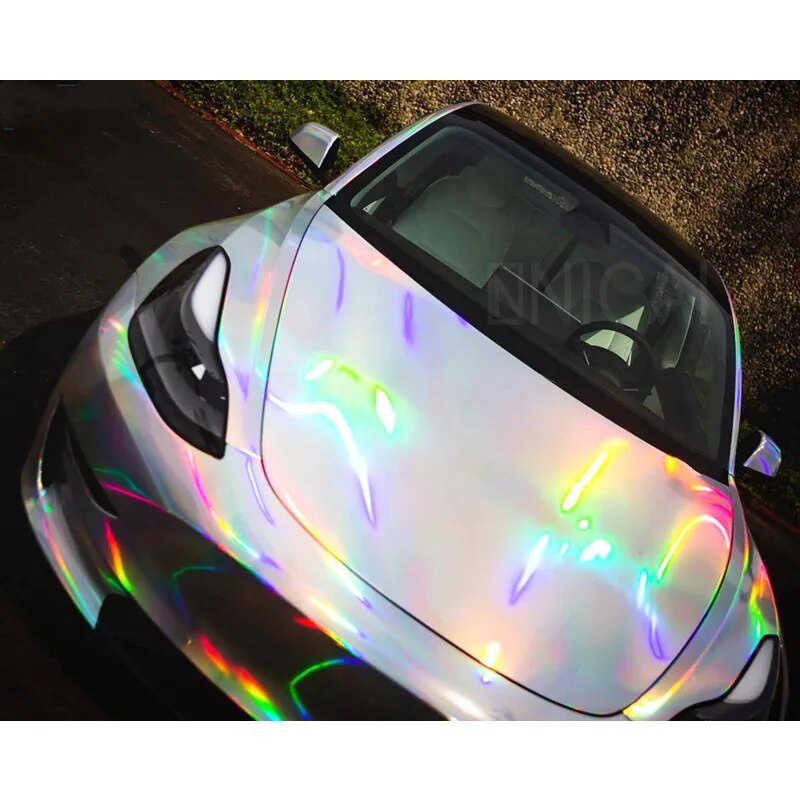 06R Novelty chameleon Car body Vinyl Wrap FIlm Neon Car Stickers PVC