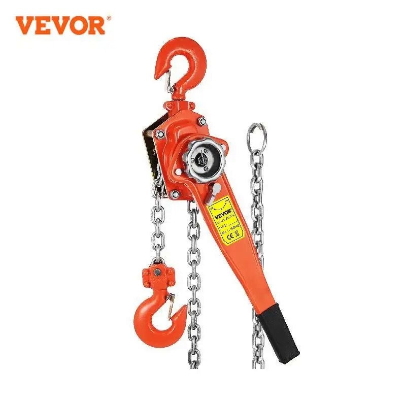 VEVOR 3T / 1.5T Manual Ratcheting Lever Chain Hoist 1.5M 3M 6M Portable ...