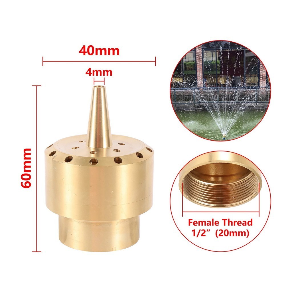 Brass Water Column Firework Type Fountain Nozzle Porous Scattering ...