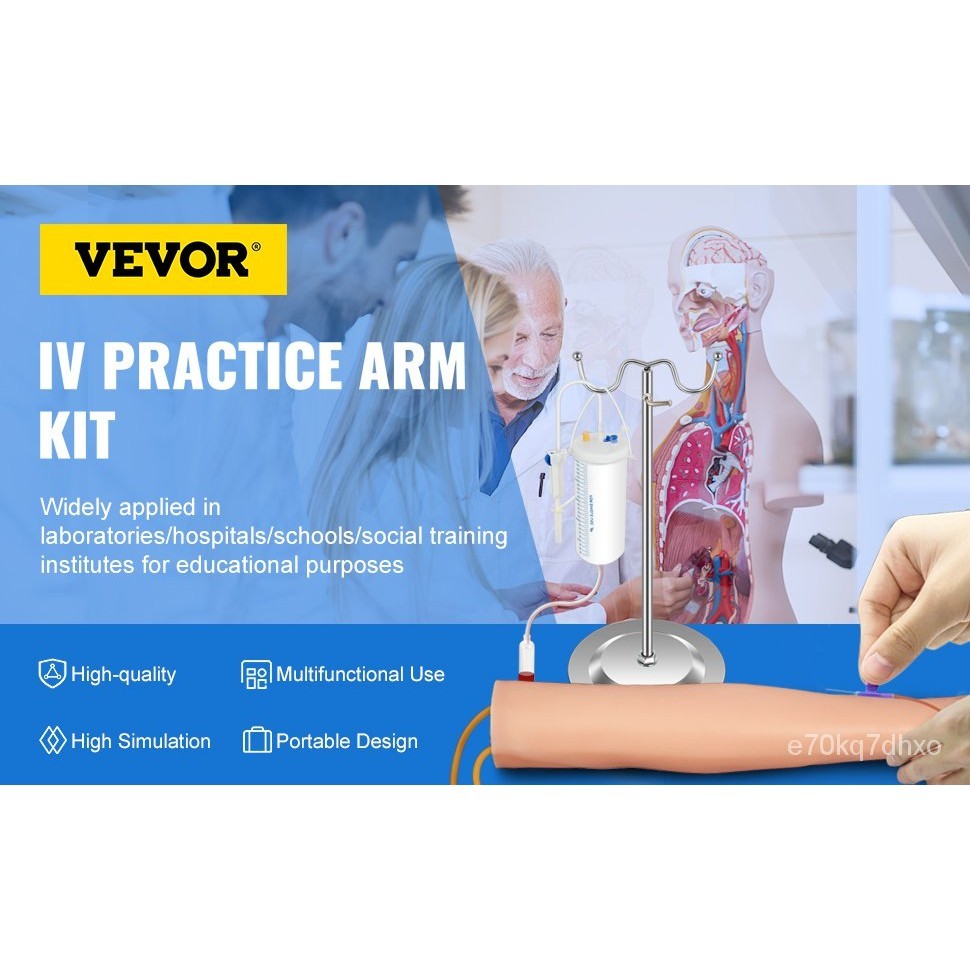 VEVOR Intravenous Practice Arm Kit PVC High Simulation Nurse Blood ...