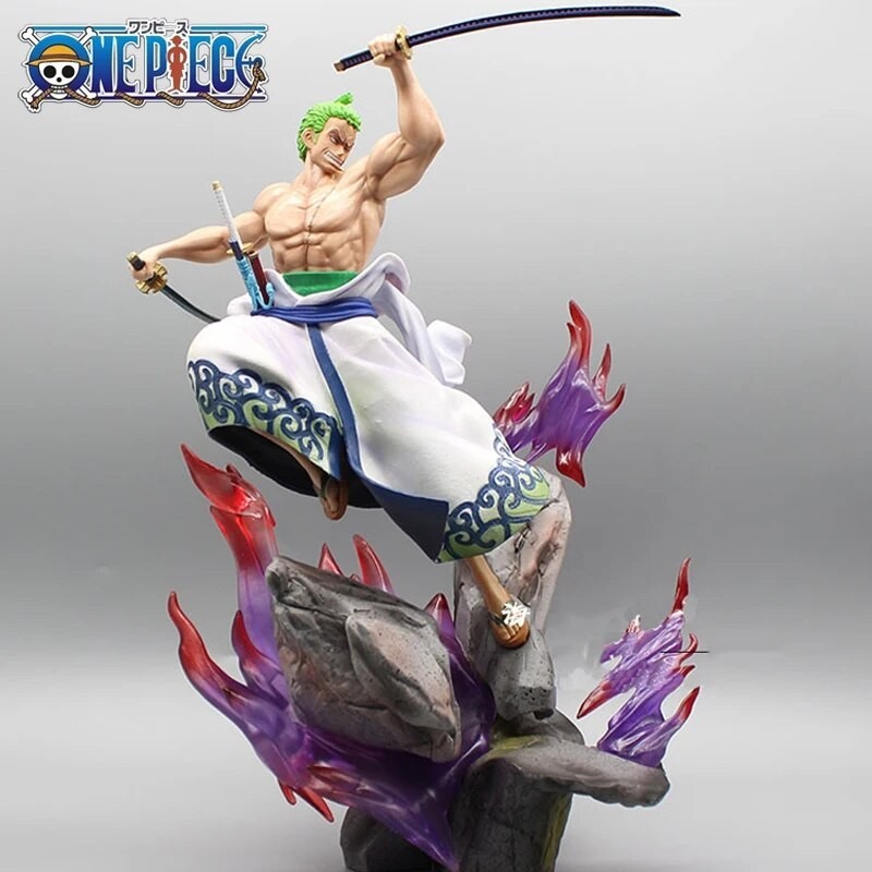 37cm One Piece Roronoa Zoro Figure Wano Country Gk Large Size Zoro ...