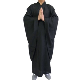 Shaolin Buddhist Monk Dress Meditation Haiqing Robe Kung fu Suit Men's ...