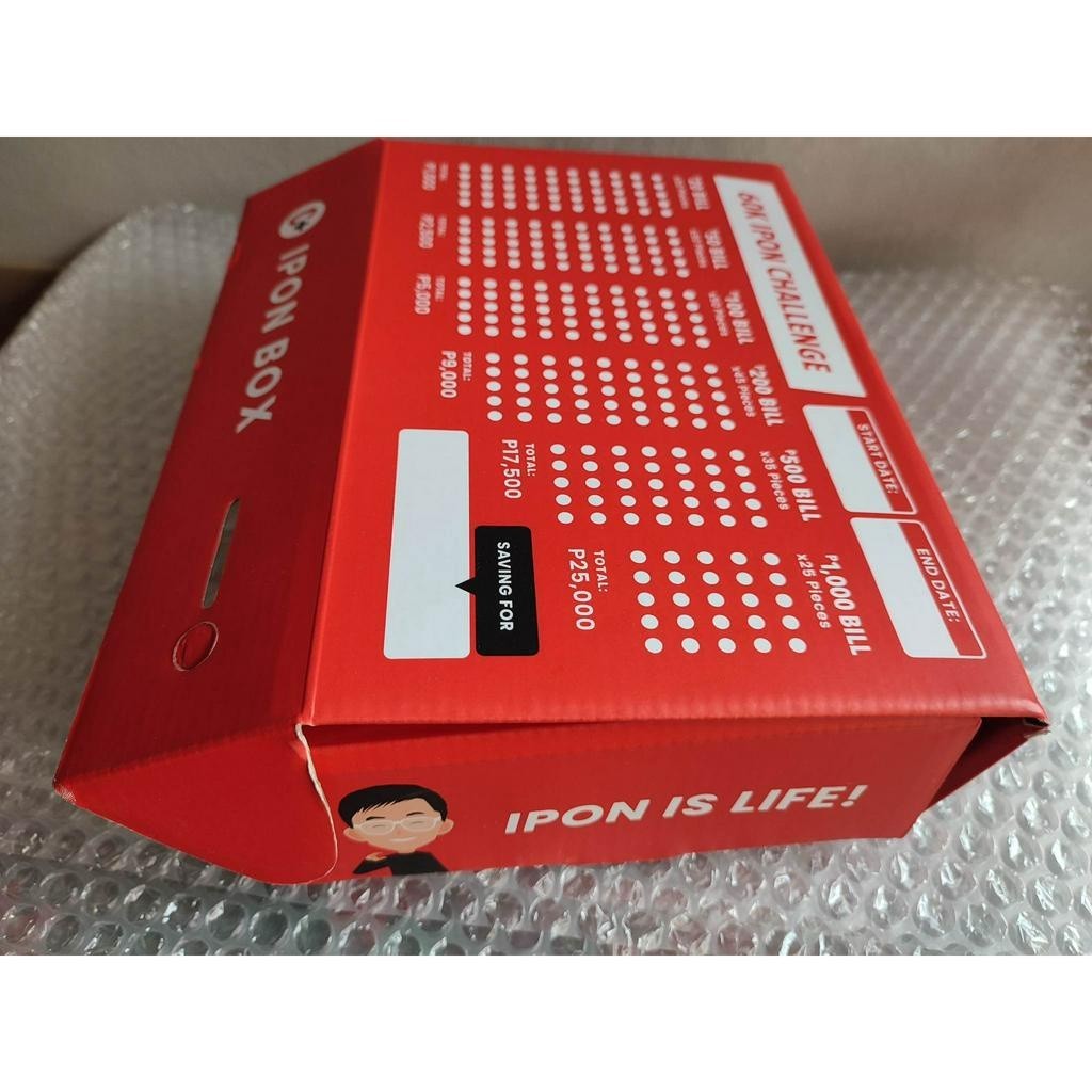 IPON BOX 60k Ipon Challenge C+ Ipon Box by Chinkee Tan Red BoxNew ...