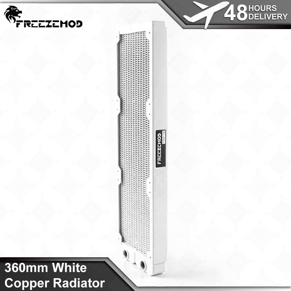 New Listing 360mm White Copper Radiator FREEZEMOD G1/4 Thread PC Water ...