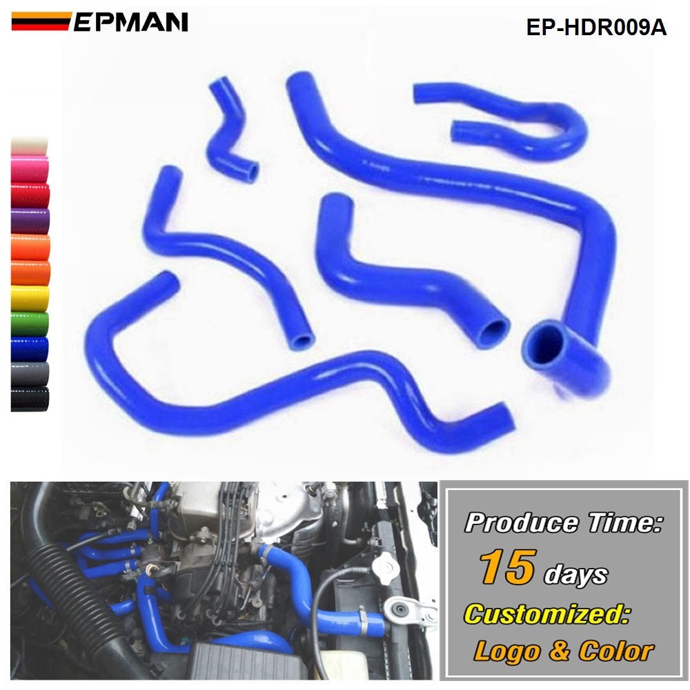 EPMAN Silicone Turbo Intercooler Radiator Heater Hose Kit For Honda CIVIC D15 D16 EG EK 92 00