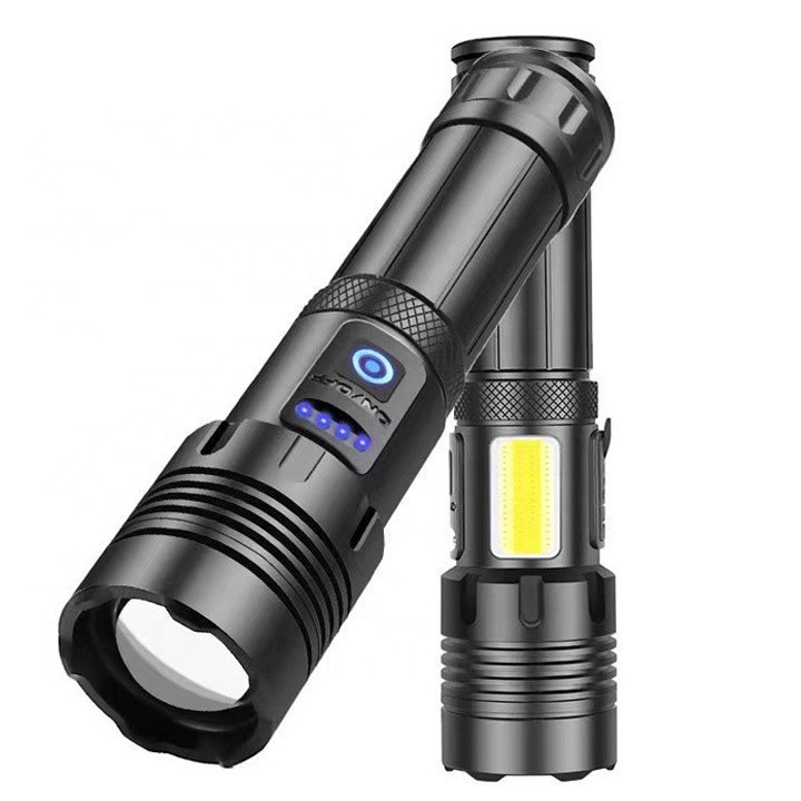 Customized Logo XHP70 COB Tactical Flashlight Rechargeable LED ...