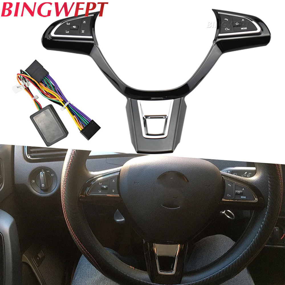 ⋌Car Steering Wheel Remote Wireless Control Button For Skoda Superb ...